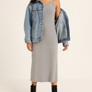 BP. Nordstrom | Grey Ribbed Midi/Maxi Dress | Size XS